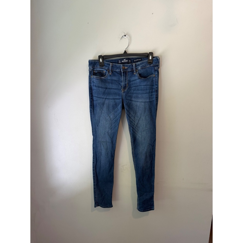Hollister Low-Rise Super Skinny Jeans Medium Wash Denim 7S W28 L28